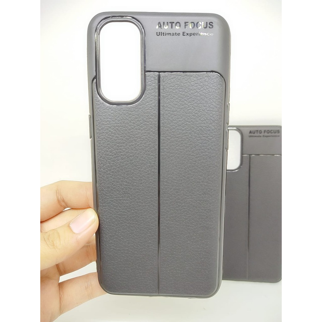 AutoFokus Oppo RENO 4 INDO 6.4 inchi Leather Soft Case AUTOFOCUS Motif Kulit Jeruk