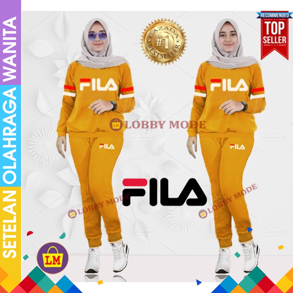 READY Baju Senam Aerobik Stelan Outdoor Zumba Olahraga Panjang Muslim Cycling Rok Merah Hitam ORE