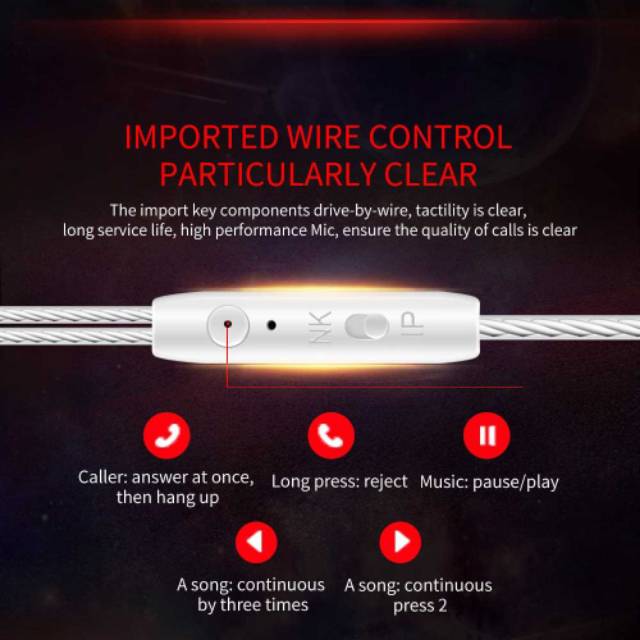 QKZ Earphone HiFi Dengan Mic