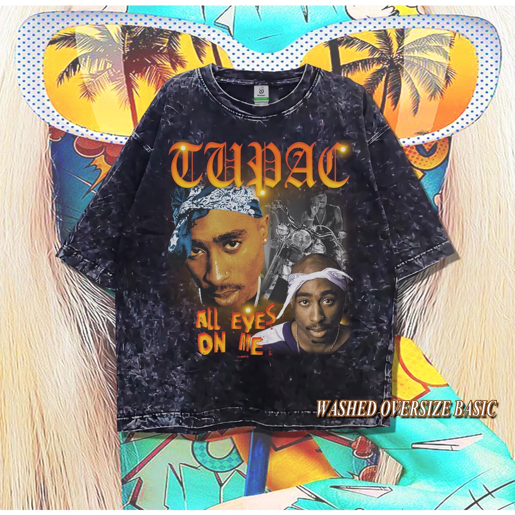 Tupac Shakur 2pac Vintage Oversize Washed t shirt