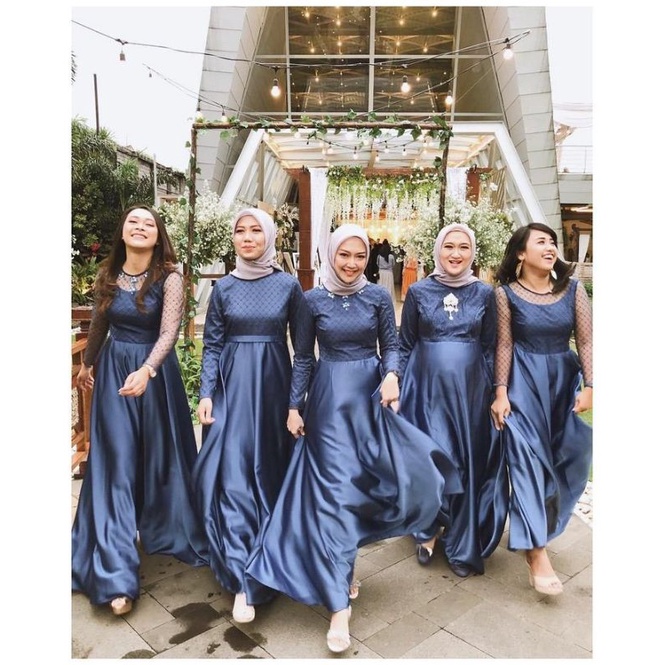 DRESS KONDANGAN GAMIS DRESS ENGAGEMENT BRIDESMAID SERAGAM KELUARGA COUPLE KEBAYA WISUDA BROKAT TULLE