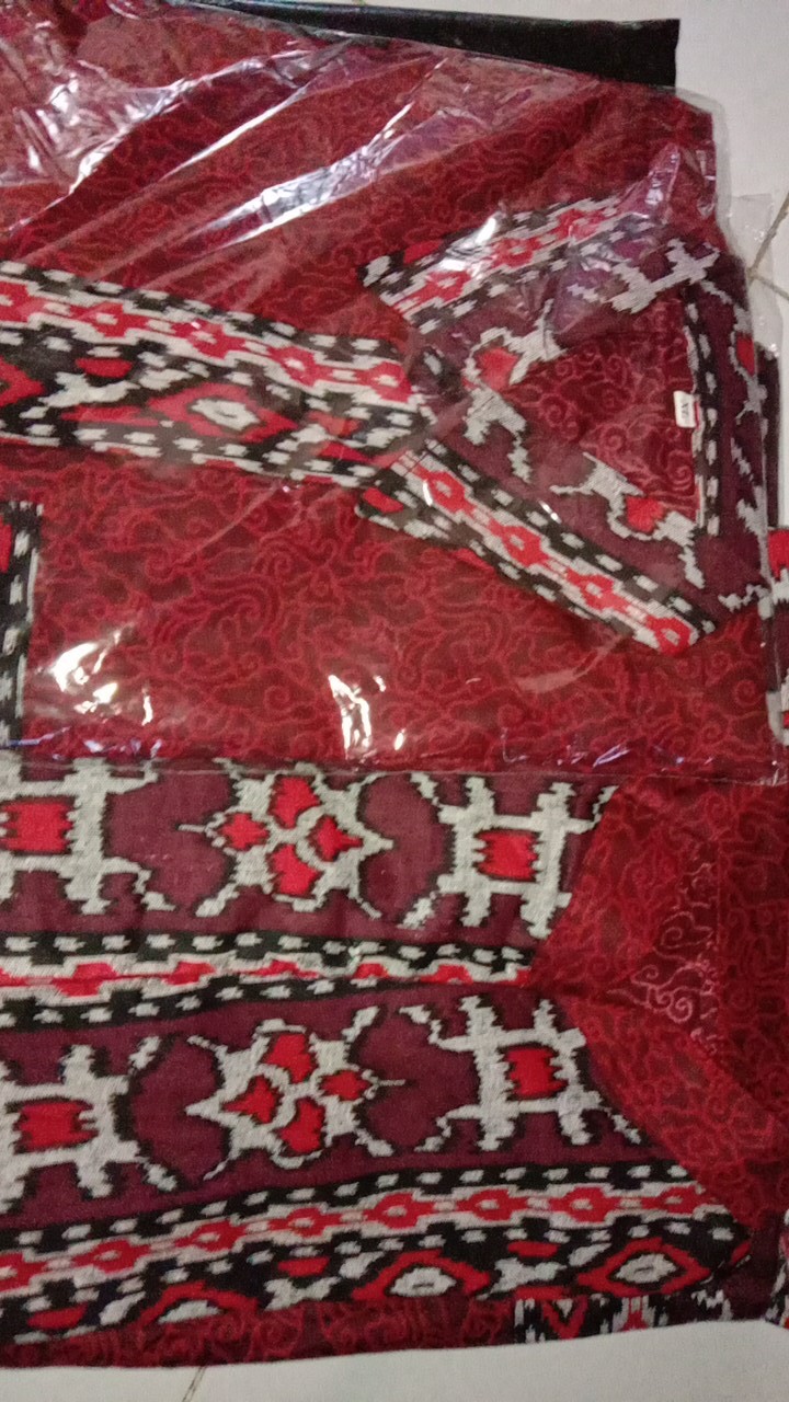 Gamis Couple Keluarga Jumbo Megamendung Merah | Batik Merah