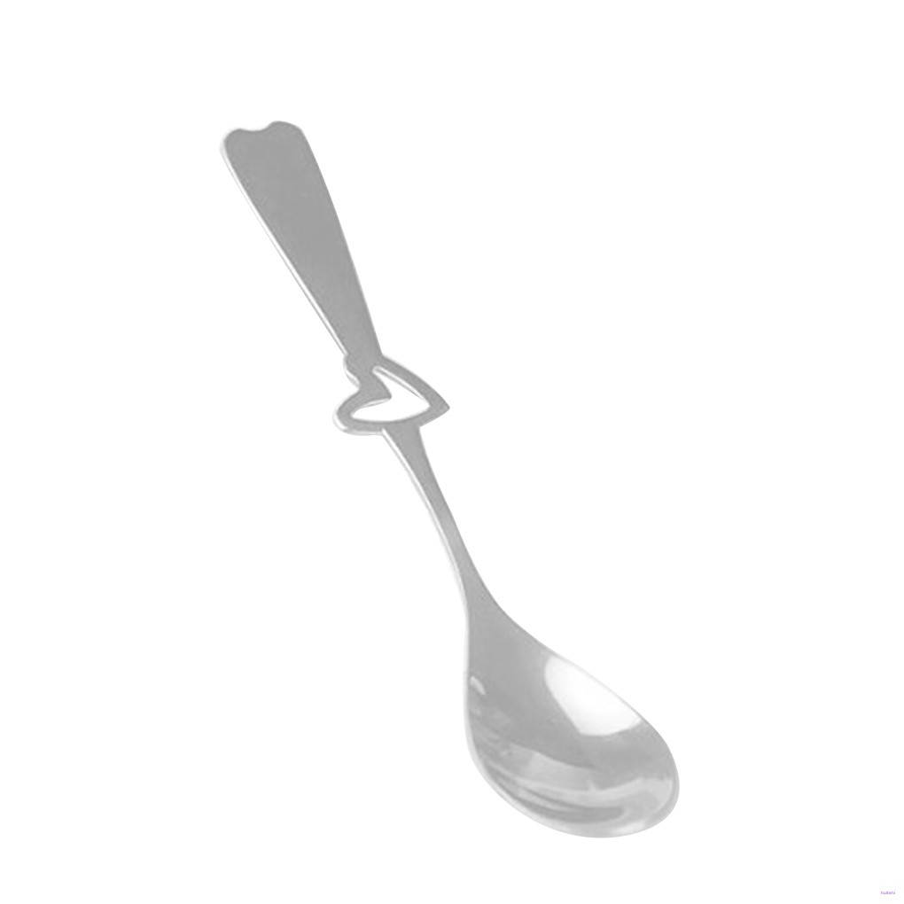 [READY STOCK] Hollow Heart Long Handle Stainless Steel Tea Coffee Stir Spoon Desserts Snacks Dinnerware Porcelain Teaspoon