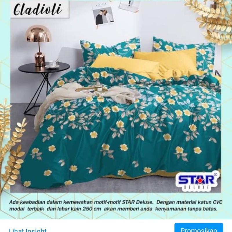 SPREI BEDCOVER KATUN STAR GLADIOLI