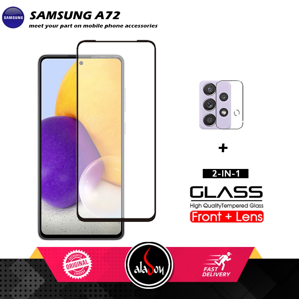 PAKET Tempered Glass Layar Samsung A72 2021 Free Tempered Glass Camera