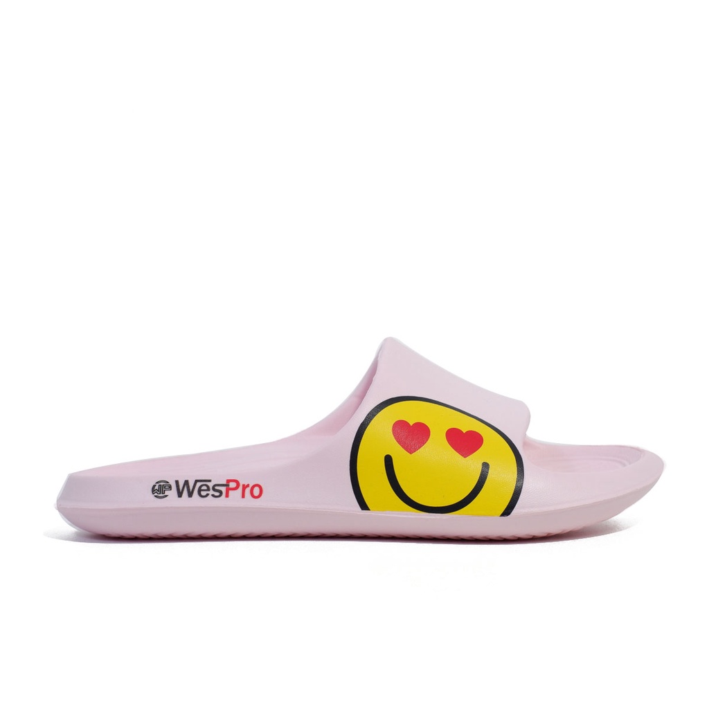 Sendal slop silp on wanita original Wespro Smiles bahan pylon ringan cocok untuk sandal rumah 36-40