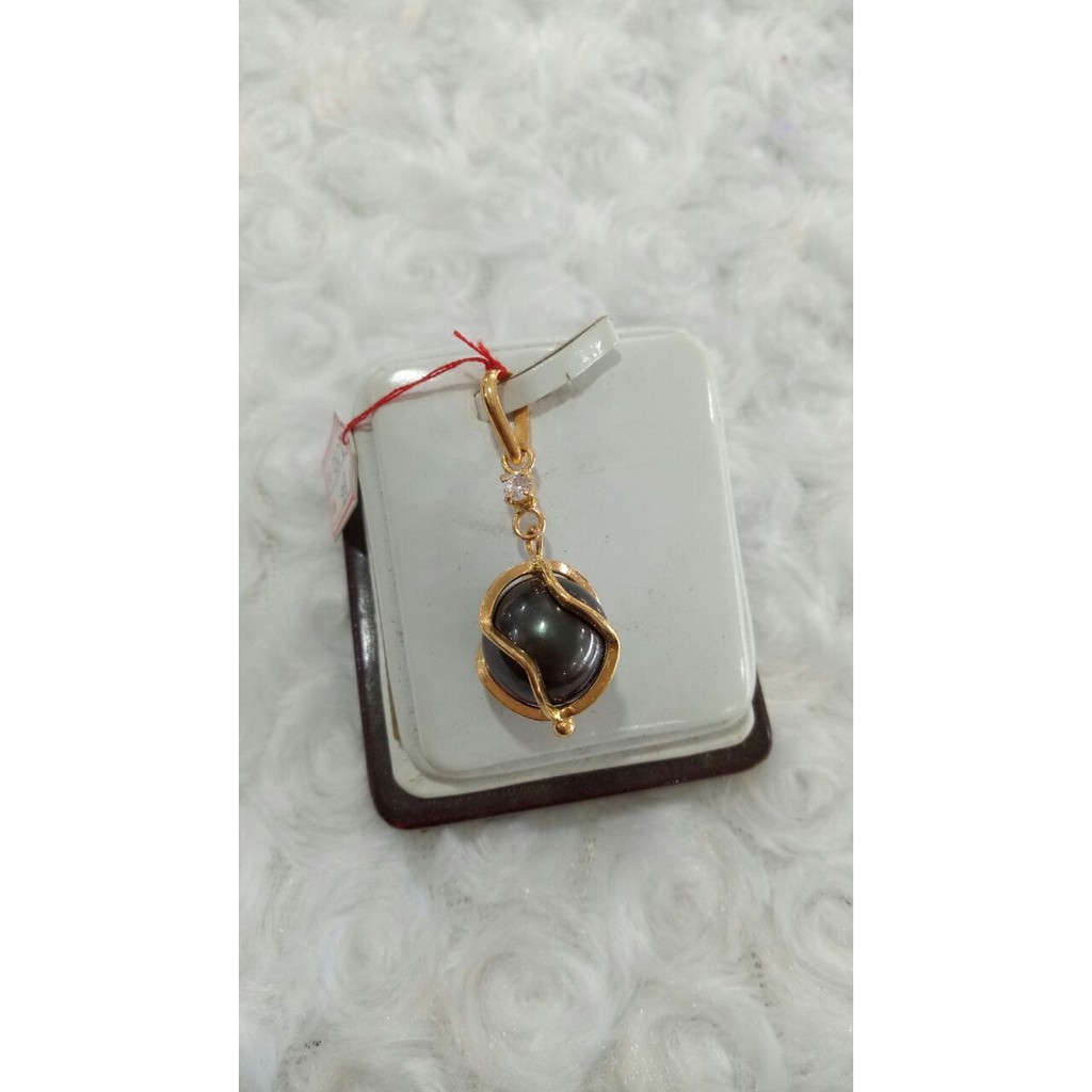 "Liontin emas mutiara air laut asli lombok"