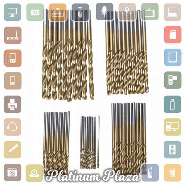 Mata Bor Power Drill Bits Titanium Coated 50 PCS - Golden`14CQOJ-