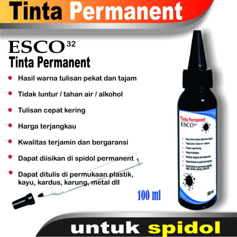 

Tinta spidol permanen/permanent marker ink esco 100ml