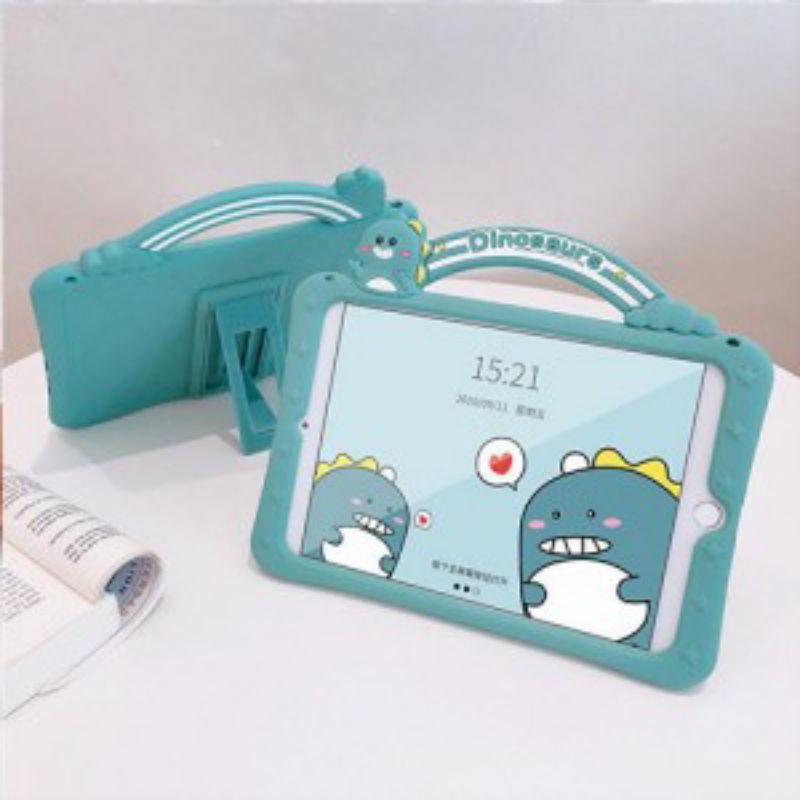 Dino Handle Case Casing Anak Kids iPad 9.7 5 6 2017 2018