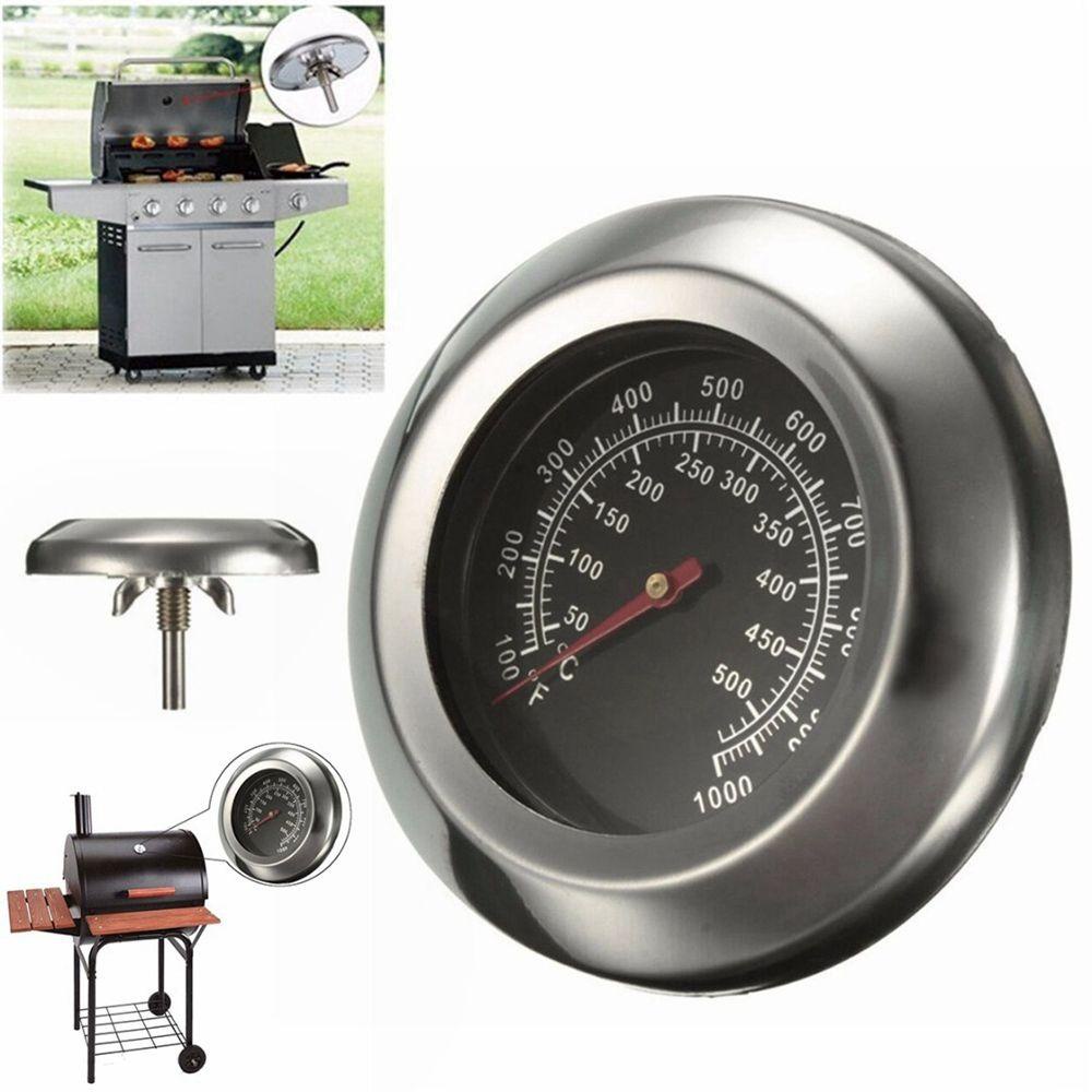 [Elegan] Termometer BBQ Stainless Steel Kaliber Ganda Alat Barbekyu Sensor Suhu Barbekyu Alat Masak Respon Cepat Pengukur Suhu