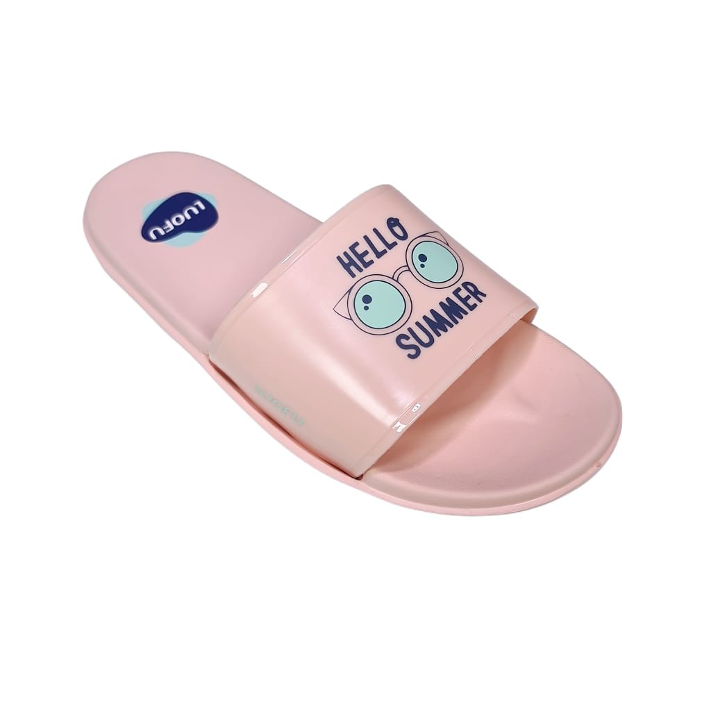 LUOFU ORIGINAL jelly sandal karet empuk murah cewek slide selop wanita import E7200A15