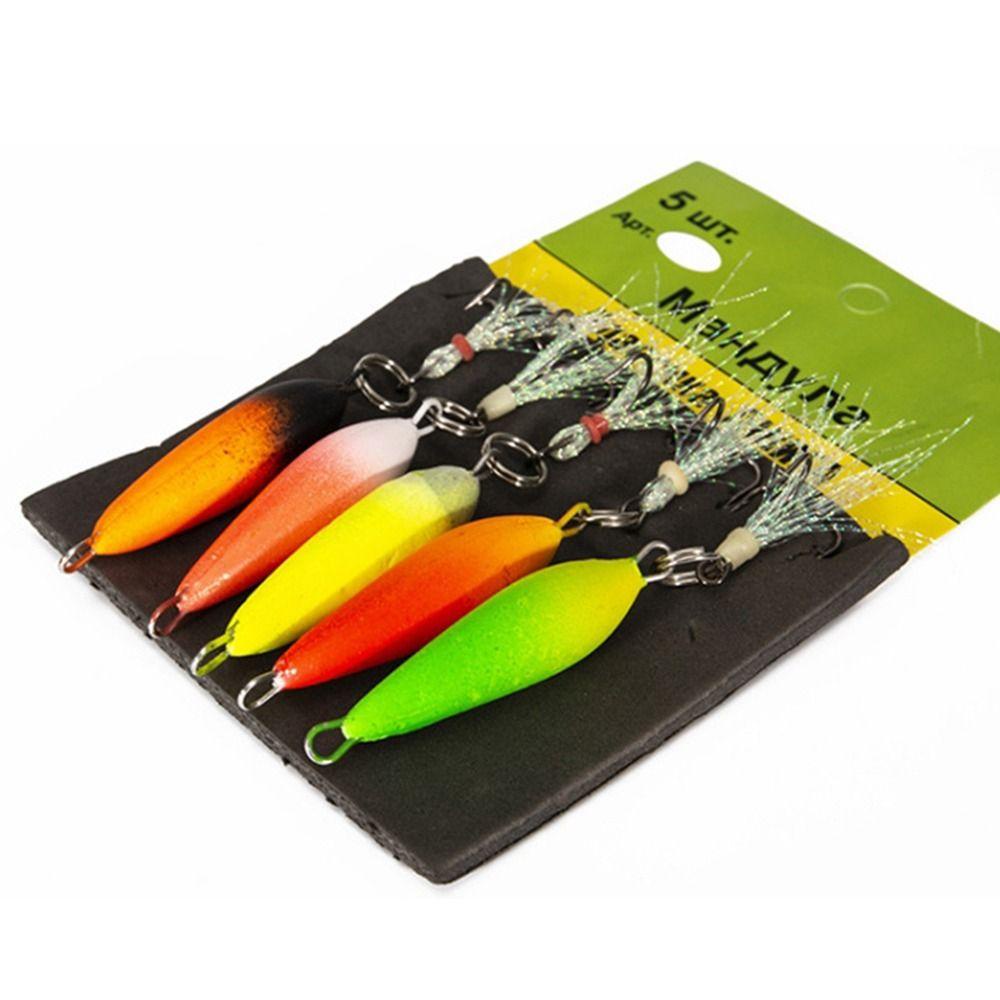 Top 5pcs EPS Busa Es Umpan Pancing 3g Artificial Jigging Walleye Kait Bulu