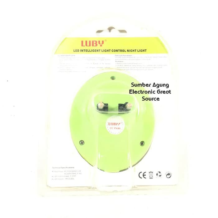 Luby L5201 Lampu Tidur 5201 LED Sensor Cahaya Gelap Nyala Otomatis