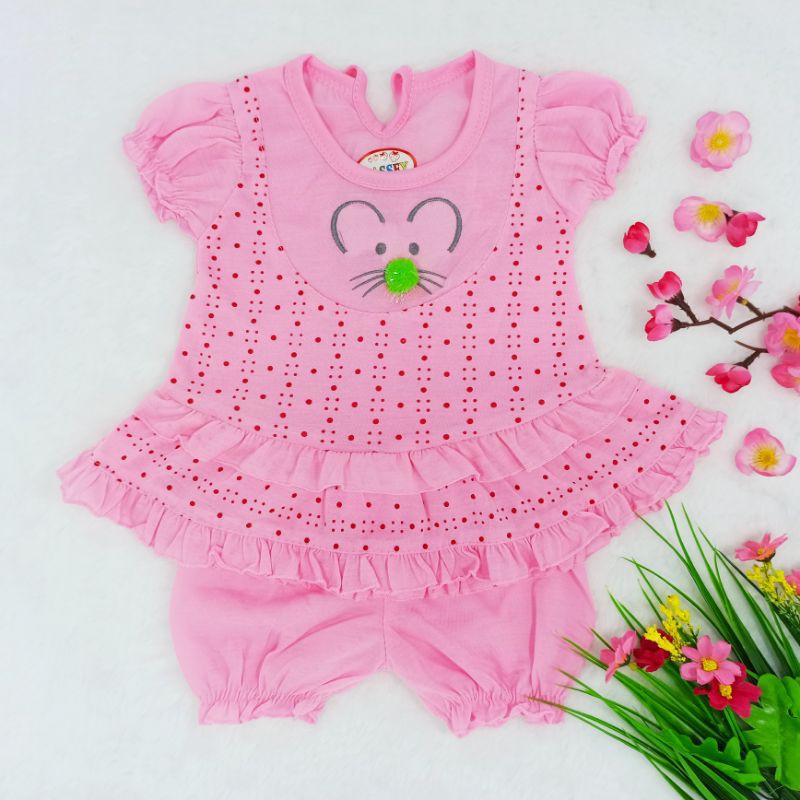 [Ss-7019] Baju Bayi New Born 0-9bulan, Pakaian Anak Perempuan, Dress Bayi, Setelan Bayi Lucu