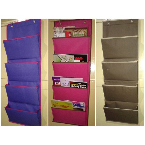 RAK BUKU GANTUNG POLOS - HANGING BOOK ORGANIZER