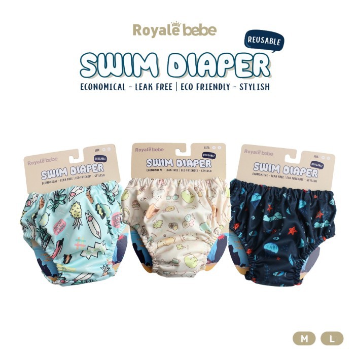 ROYALE BEBE SWIM PANTS DIAPER ( RANDOM )