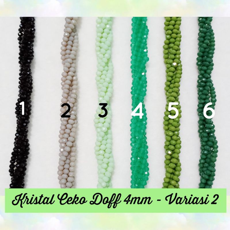 Kristal Ceko doff 4mm - Variasi 2