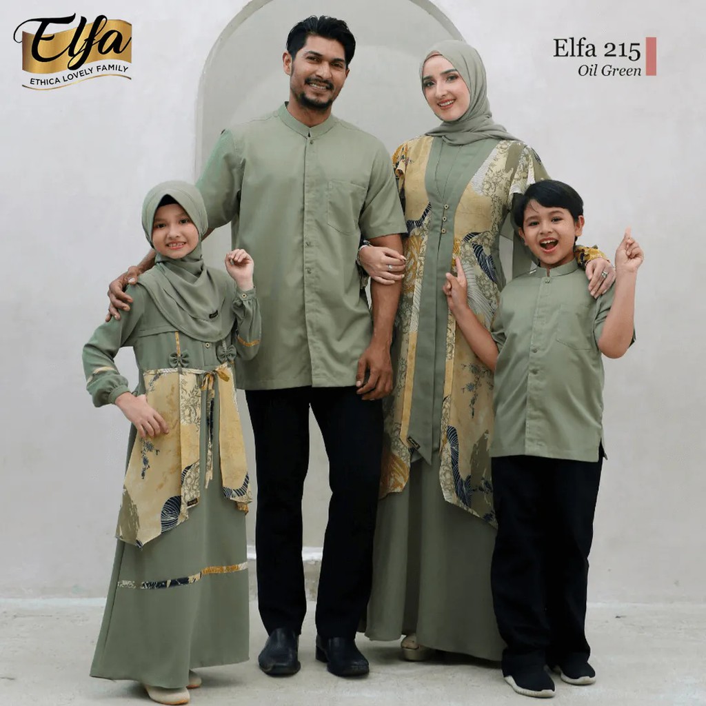 ⭐Elfa 215 Oil Green Sarimbit Ethica Gamis Kagumi 218 97 Koko Kahfi 123 177 Anak Kids⭐