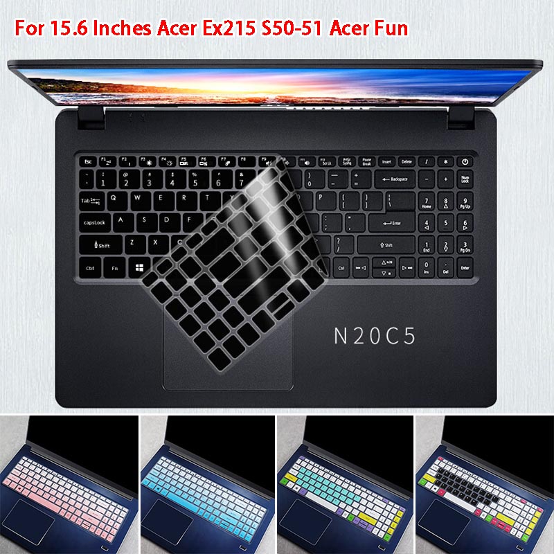 Cover Pelindung Keyboard 15.6 Inch Acer EX215 S50-51 Bahan Silikon Tahan Air Dan Debu