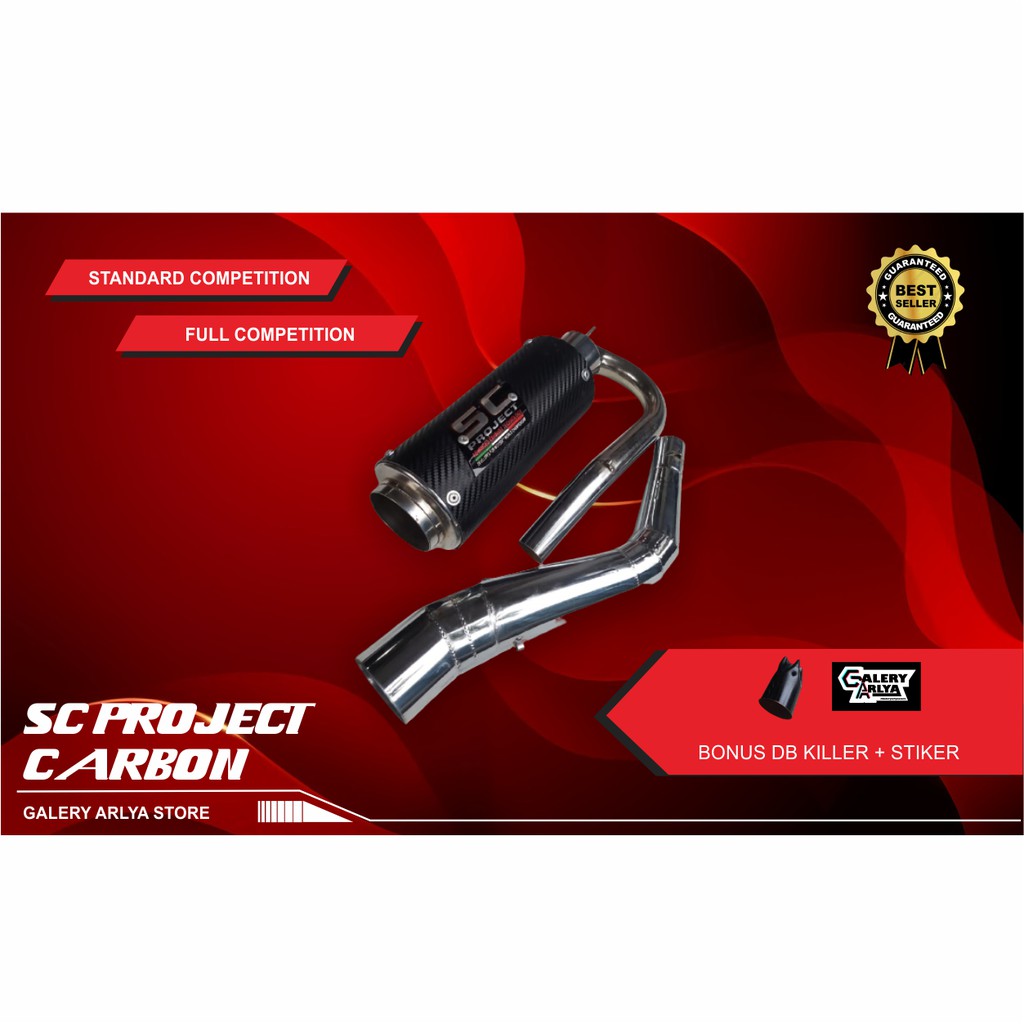 Knalpot racing mio j-mio m3-mio soul gt-mio z SC Project Carbon