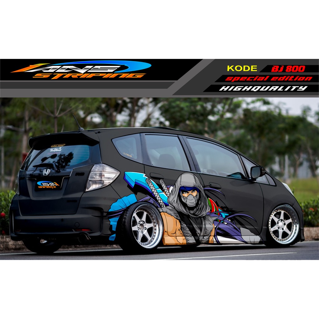 VARIASI STICKER MOBIL HONDA BRIO / JAZZ RS / MOBILIO / AGYA / YARIS / ATOS / STICKER MOBIL