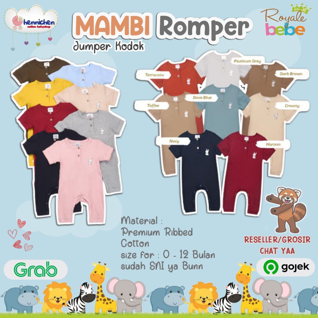 ROYALE BEBE ROMPER MAMBI JUMPER KODOK BAYI PIYAMA ANAK PIYAMA BAYI