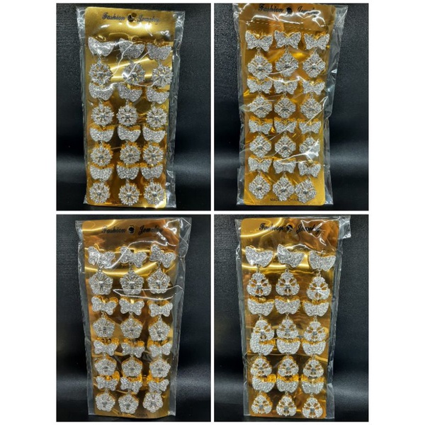 Bros Gondel Full Permata Imitasi Sedang 12buah Kulakan Rily Grosir