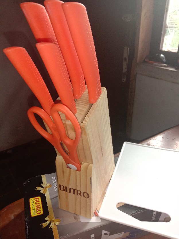 Bistro Bo1318 Pisau Set Stainles Gagang Warna