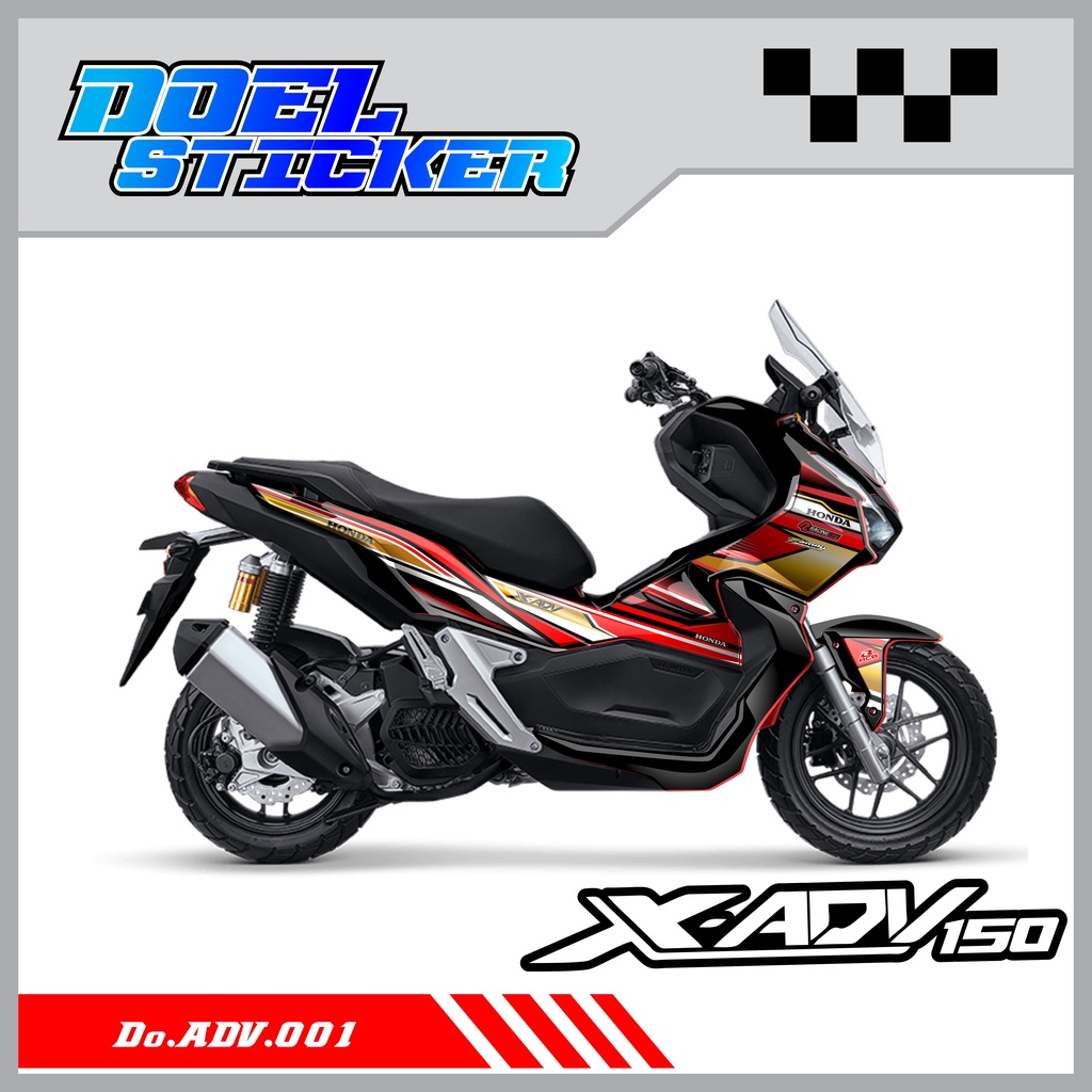 STICKER STRIPING ADV 150 - STICKER STRIPING LIST VARIASI HOLOGRAM , CROME ADV 150 DOEL 001