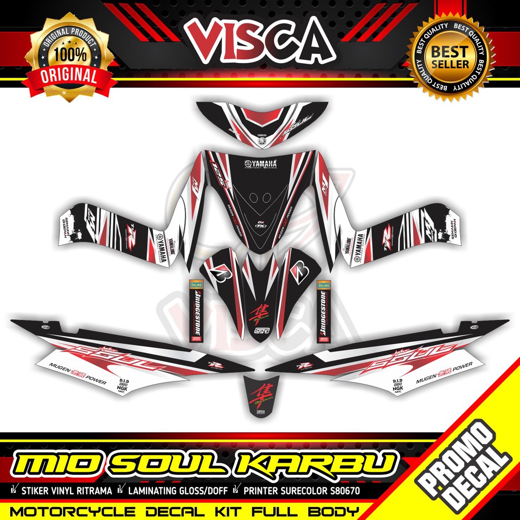 Decal Mio Soul lama Full Body Stiker Mio Soul lama Striping Mio Soul lama Sticker Mio Soul lama Full