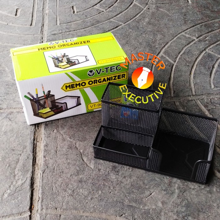 

V-tec Black Desk Memo Organizer VT-9058 - Vtec Tempat ATK Meja Hitam
