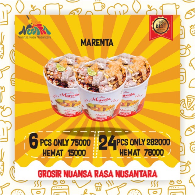 

[ PAKET GROSIR 6 PCS TERMURAH ] MARENTA By Alvin Faiz - Cireng Cuanki Seblak Batagor Banjir Instant