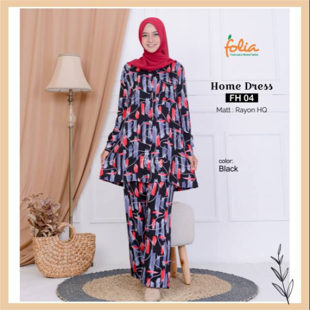 Home dress muslimah folia FH -04