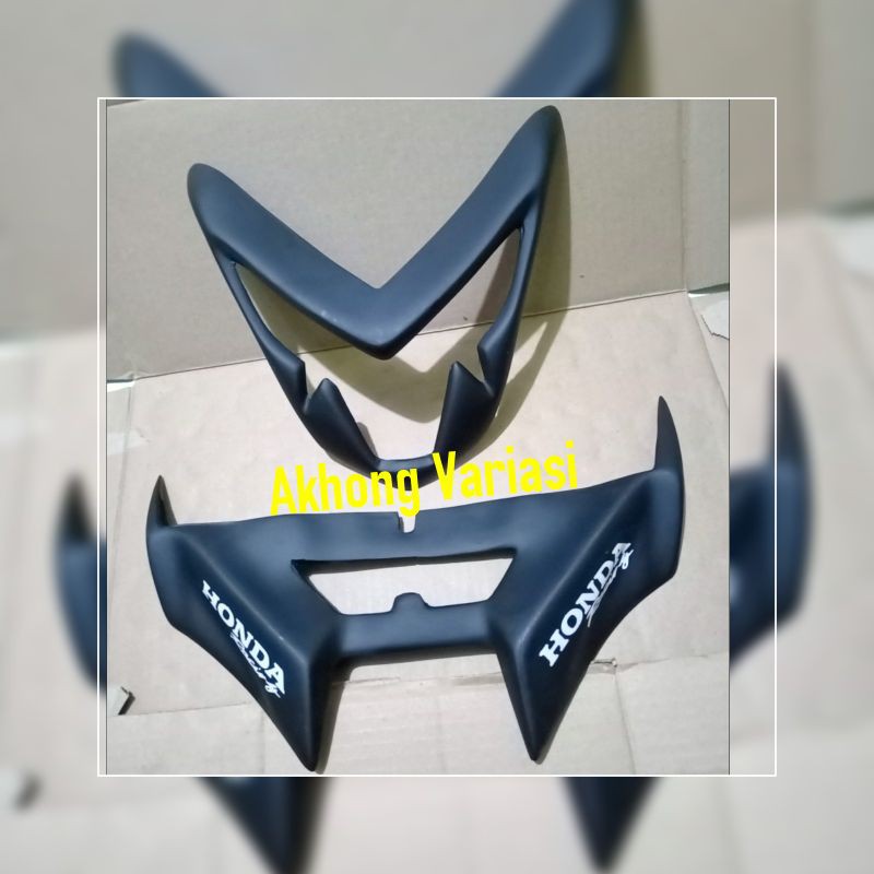 variasi cover / lis lampu depan beat esp 2017 - 2019 & winglet beat esp 2017- 2019 hitam doff dop
