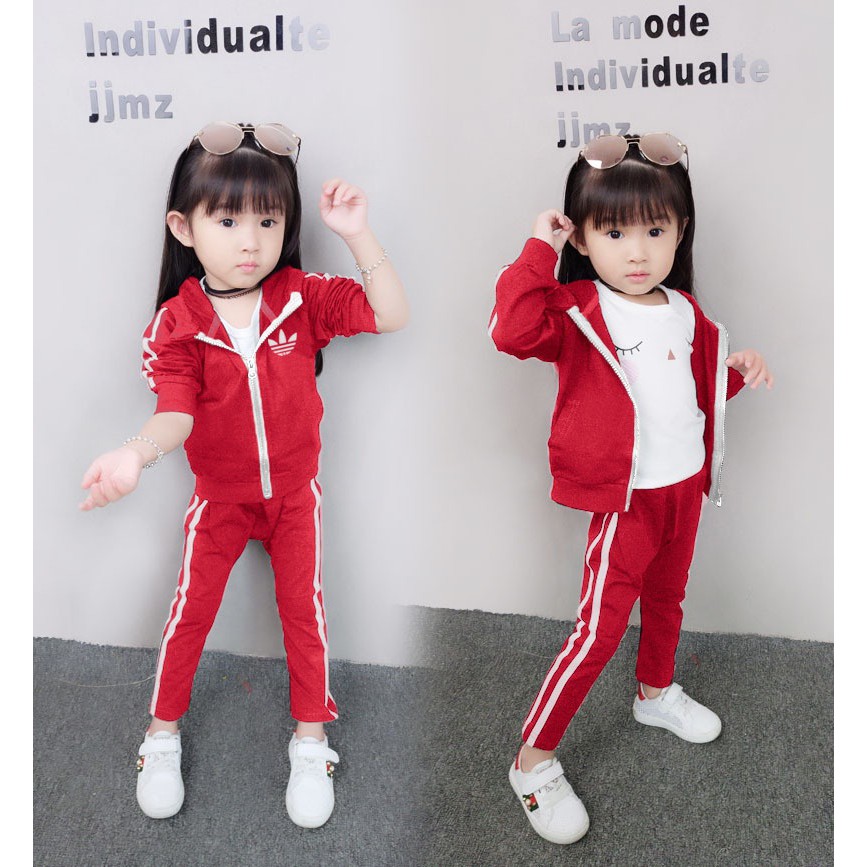 setelan training anak perempuan didas kidos/setelan baju anak perempuan/setelan olah raga anak/new