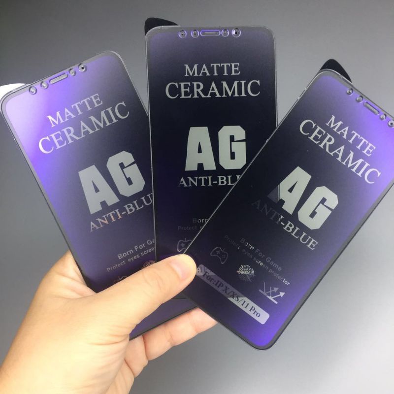 NEW TEMPERED GLASS CERAMIC OPPO REALME 5PRO 7i C17 C25/C25S C15 C11 C12 C20 C21 C21Y C3 5 5i MATTE ANTI BLUE - A/B