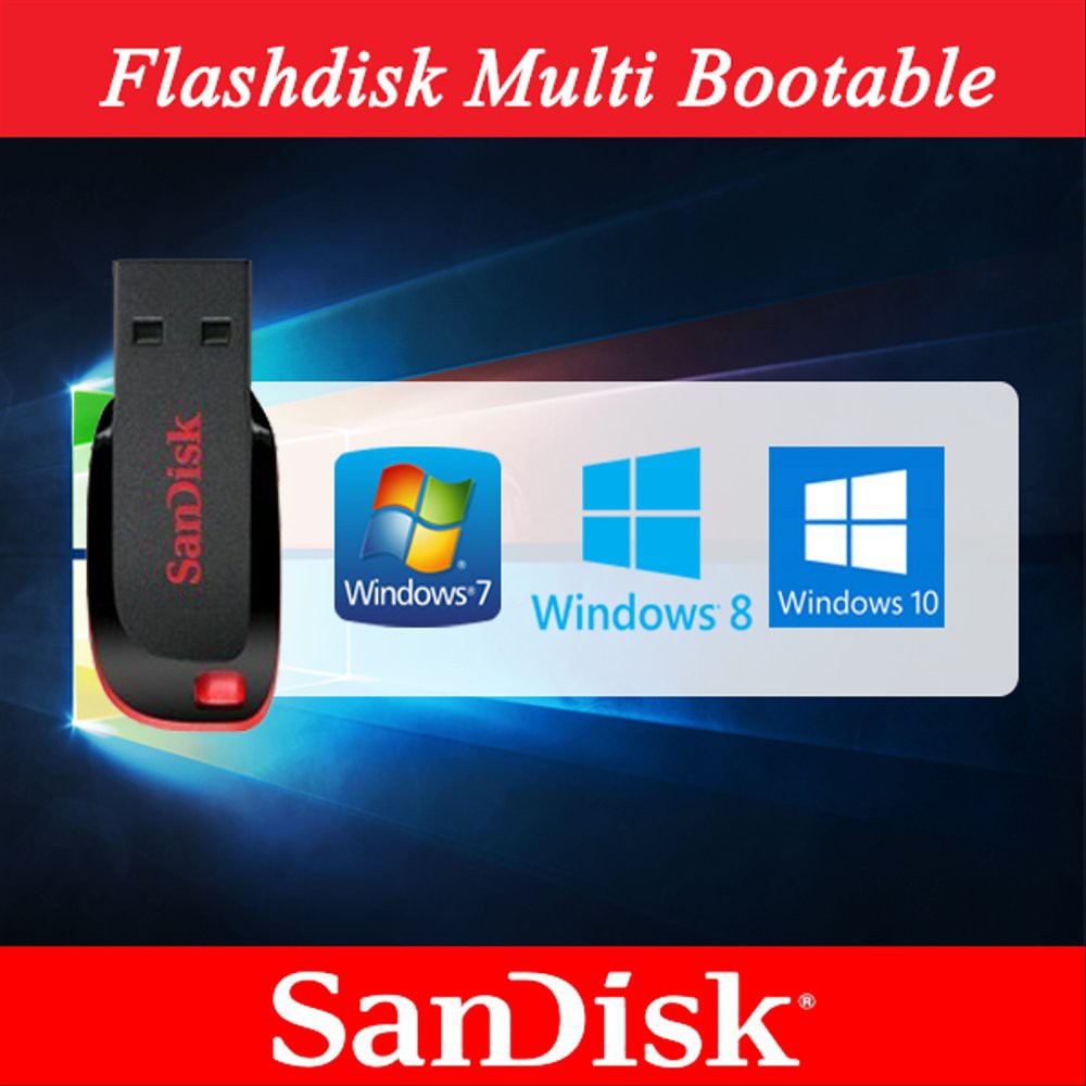 INSTALLER FLASHDISK BOOTABLE WINDOWS 7 8 10 ALL IN ONE