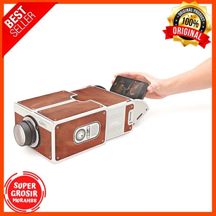 Proyektor Smartphone Portabel Cardboard 2.0 Projector Smartphone