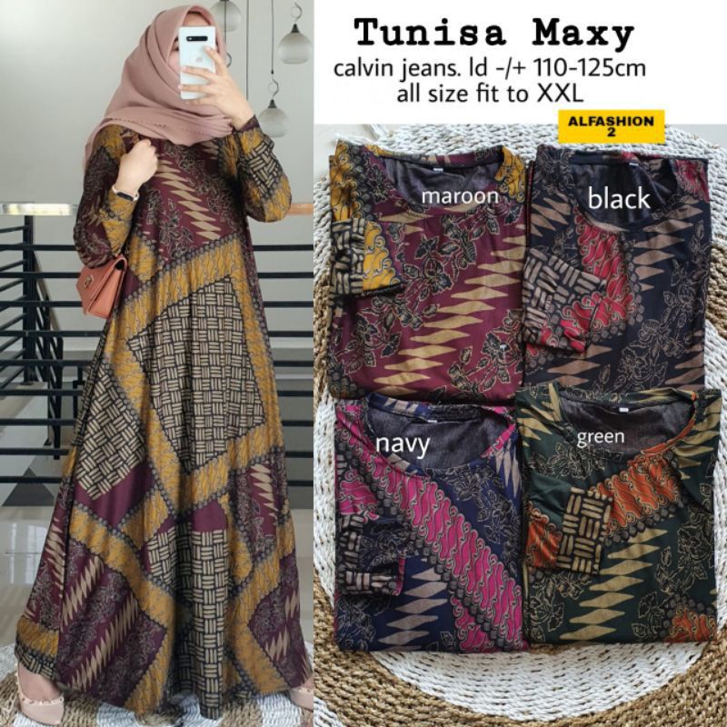 GAMIS JUMBO TUNISA MAXY TORAJA MOTIF BATIK DRESS JUMBO