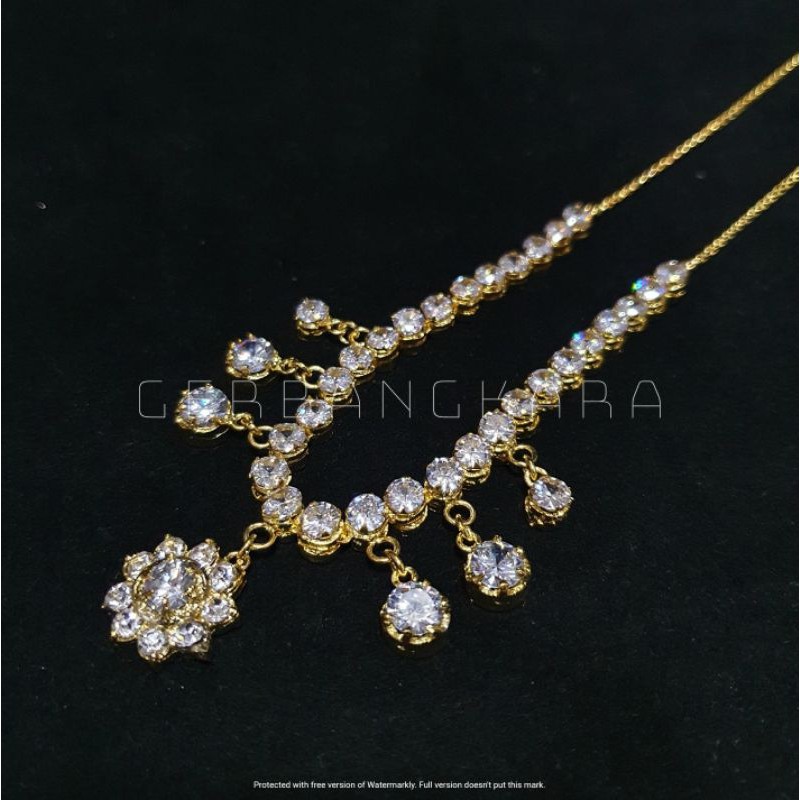Kalung Pengantin Diamond Zircon Full Cengkrem V1