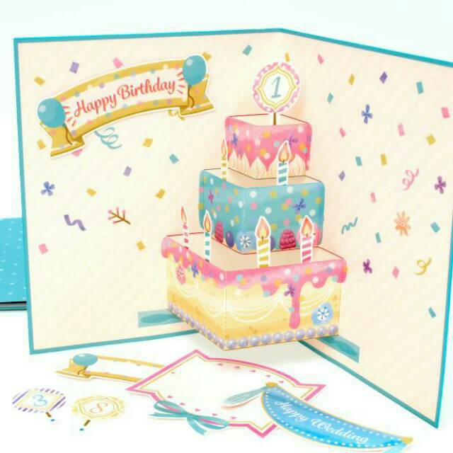 Birthday Cake Pop Up Card