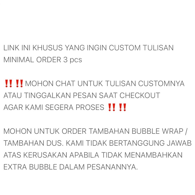 Toples Plastik (+Custom Sticker Tulisan PREORDER)