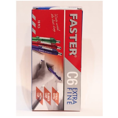 

Faster Ballpoint /Pulpen C6 ,0.7 mm isi 12 pcs - black