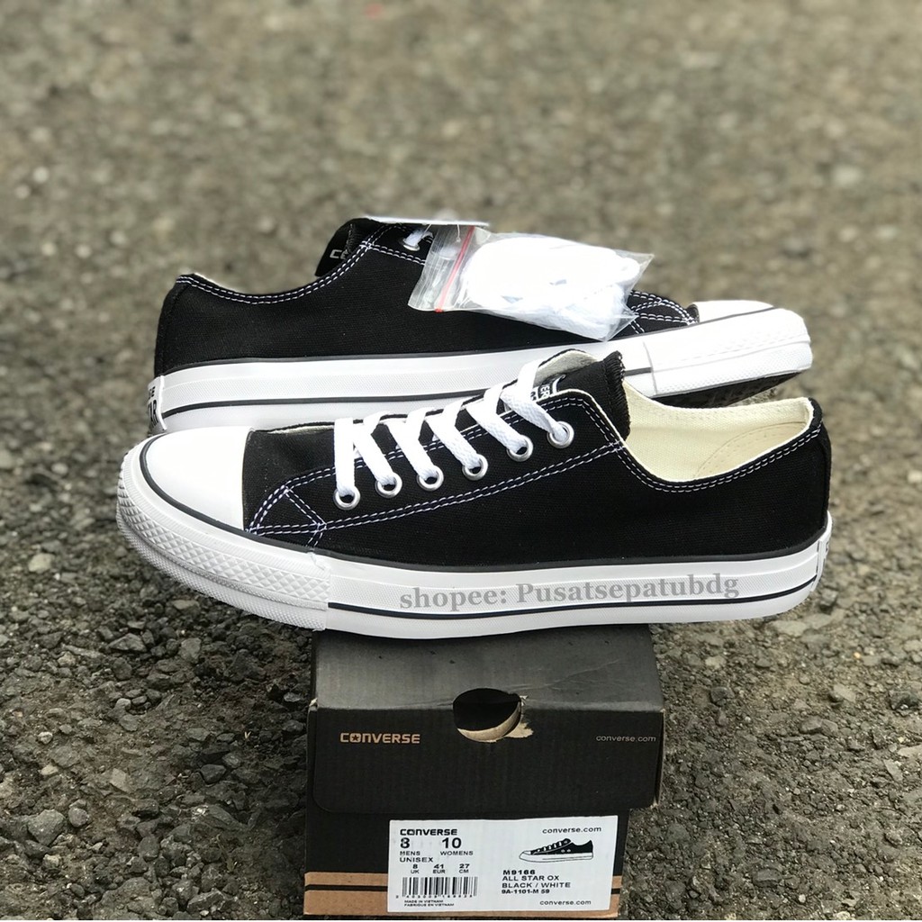 Promo Sepatu Converse Low Black White Classic Allstar Made In Vietnam