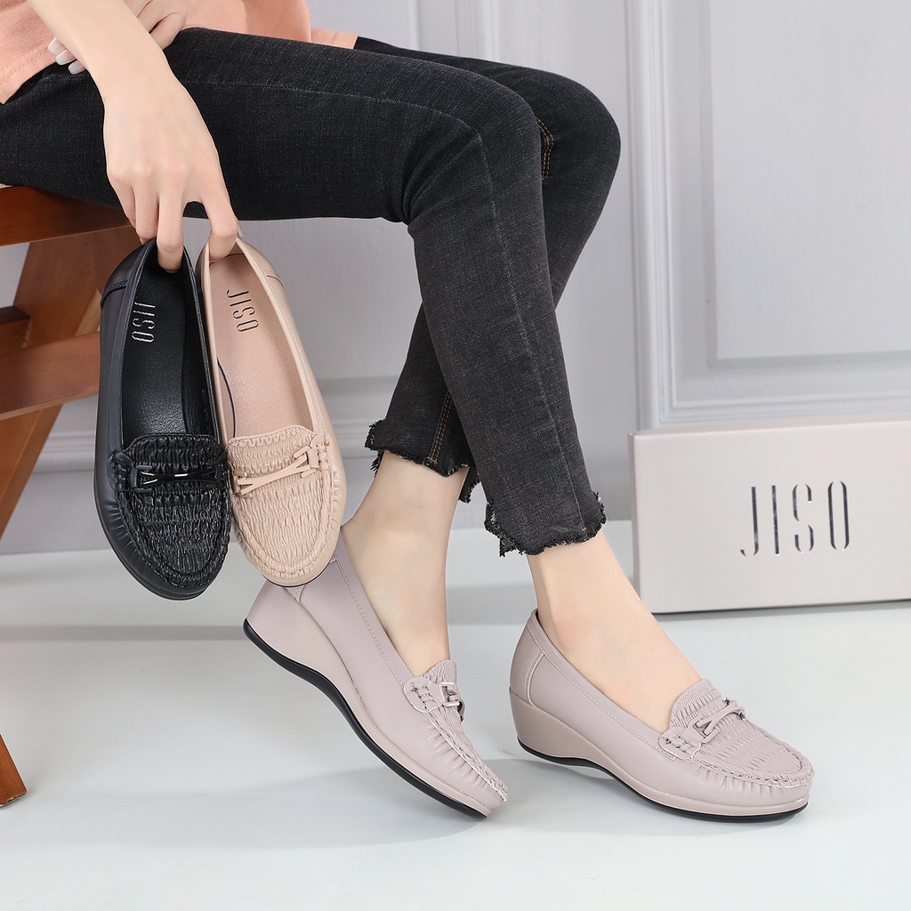 JISO ZEN-290 / Sepatu Wedges Wanita Import Sepatu Kerja Wanita