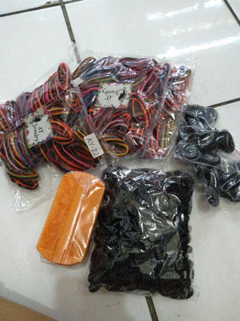 Ikat Rambut Spiral warna hitam 1 pak isi 95 pcs Shopee Ikat Rambut Spiral warna hitam 1 pak isi 95 pcs Shopee