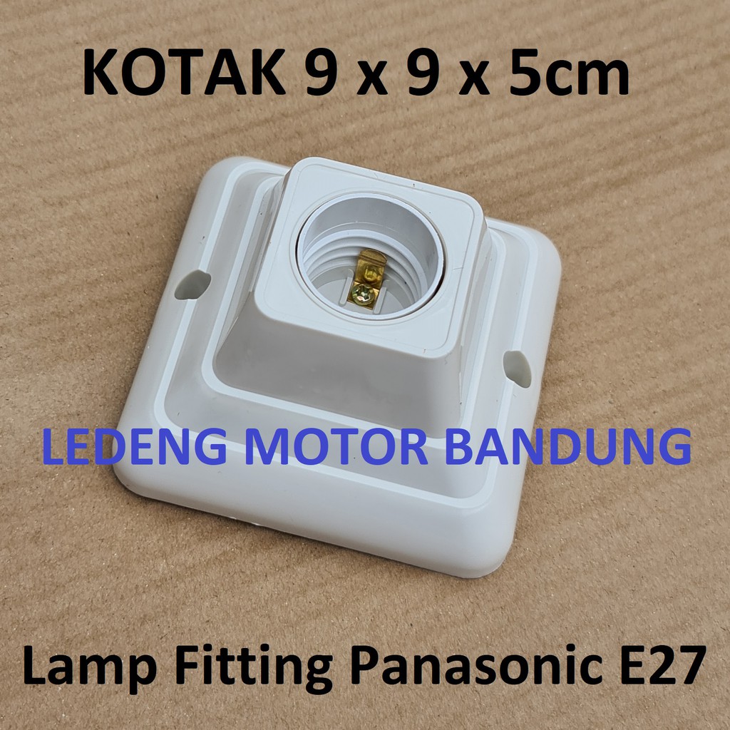 Lamp Fitting Panasonic E27 Fiting Lampu Plafon Rumah Bulat Kotak