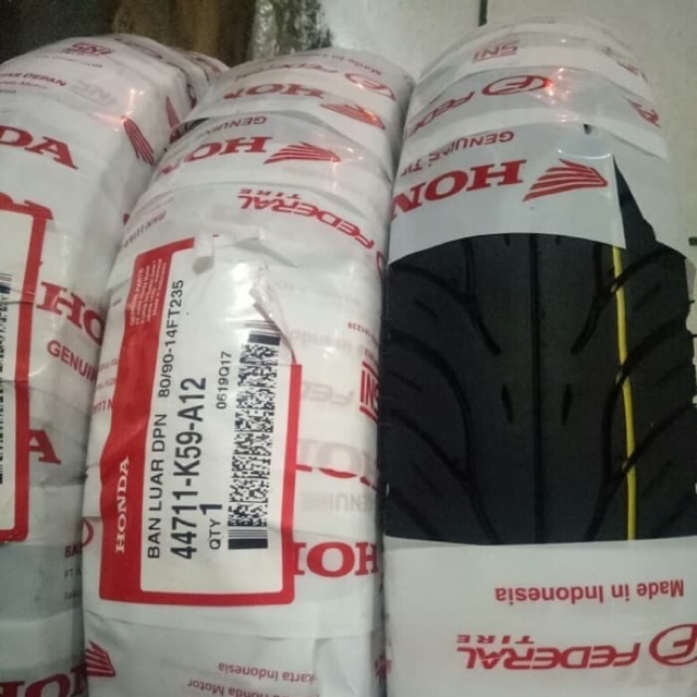 Ban Luar Honda Federal AHM A12 80/90-14 Tubeless Free Pentil