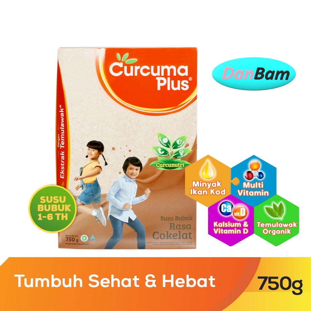 Curcuma Plus Susu Bubuk Ekstrak Temulawak Coklat 750gr 750 gr